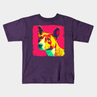 Basenji Pop Art - Dog Lover Gifts Kids T-Shirt